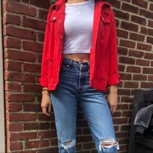 Red Denim Jacket